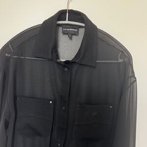 Emporio Armani Sheer Black Bodysuit